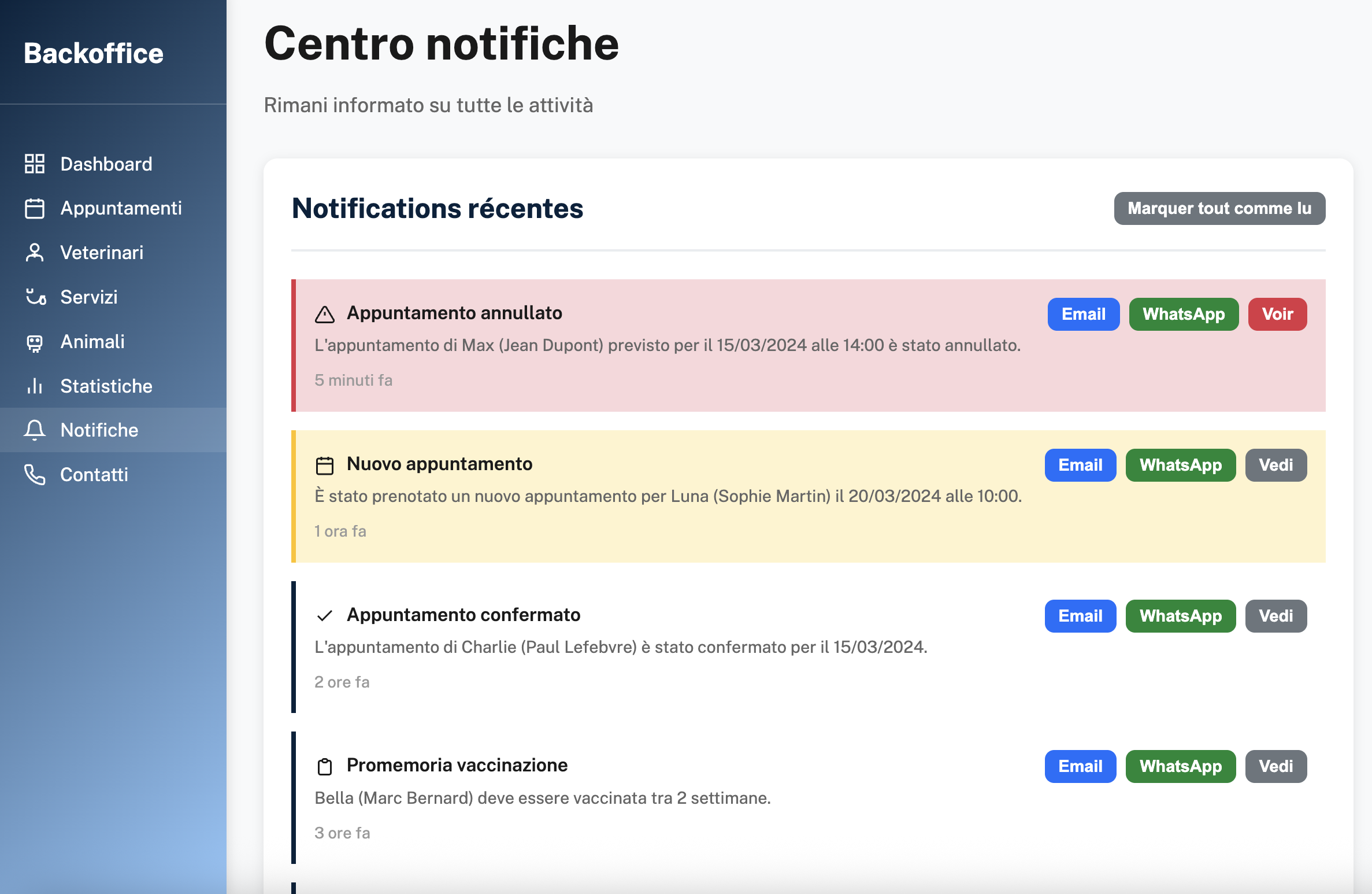 centro notifiche